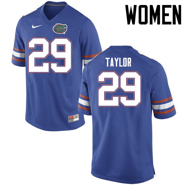 Florida Gators Women #29 Jeawon Taylor College Football Jerseys Blue